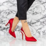 Stiletto cipő 2XKK7 Piros » MeiShoes.ro