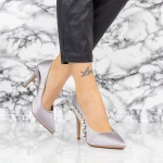 Stiletto cipő 2XKK7 Szürke » MeiShoes.ro