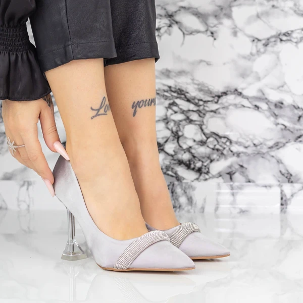 Stiletto cipő 2SY18 Szürke » MeiShoes.ro