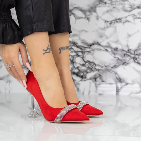 Stiletto cipő 2SY18 Piros » MeiShoes.ro