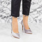 Stiletto cipő 2XKK7 Szürke » MeiShoes.ro