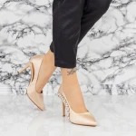 Stiletto cipő 2XKK7 Bézs » MeiShoes.ro