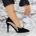 Stiletto cipő 2XKK7 Fekete » MeiShoes.ro