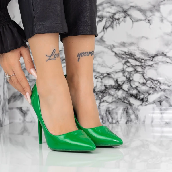 Stiletto cipő 2YZ1 Zöld » MeiShoes.ro