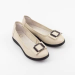 Női balerina cipő A130 Krém » MeiShoes.ro