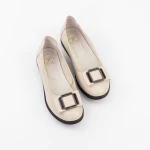 Női balerina cipő A130 Krém » MeiShoes.ro