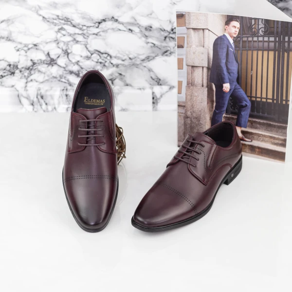 Elegáns férfi cipő 7065-844 Burgundia » MeiShoes.ro