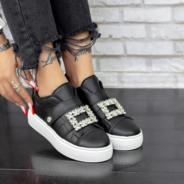 Női tornacipő 2B10 Fekete » MeiShoes.ro