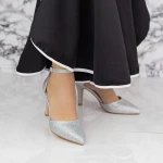 Stiletto cipő 2YXD66 Ezüst » MeiShoes.ro