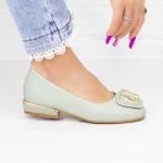 Női balerina cipő 88321 Zöld » MeiShoes.ro