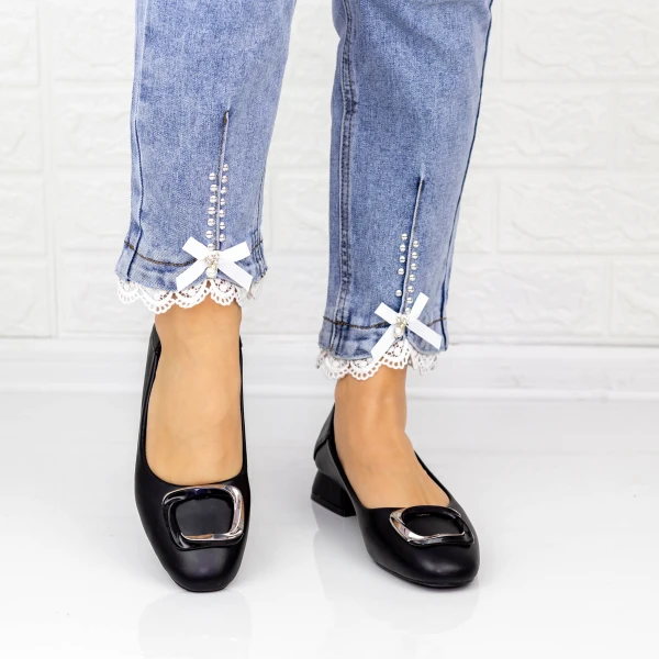 Női balerina cipő 2YEH1 Fekete » MeiShoes.ro