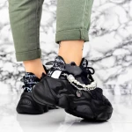 Női sportcipő platformmal 998 Fekete » MeiShoes.ro