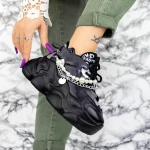 Női sportcipő platformmal 998 Fekete » MeiShoes.ro