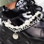 Női sportcipő platformmal 998 Fekete » MeiShoes.ro