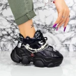 Női sportcipő platformmal 998 Fekete » MeiShoes.ro