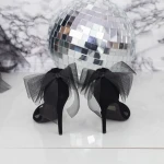 Karcsú sarkú női szandál 2LU2 Fekete » MeiShoes.ro