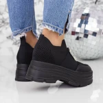 Női sportcipő platformmal 2MX9 Fekete » MeiShoes.ro