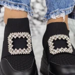 Női sportcipő platformmal 2MX9 Fekete » MeiShoes.ro