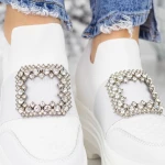 Női sportcipő platformmal 2MX9 Fehér » MeiShoes.ro