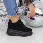 Női sportcipő platformmal 2SZ6 Fekete » MeiShoes.ro