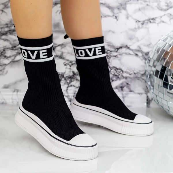 Női tornacipő 99068 Fekete » MeiShoes.ro