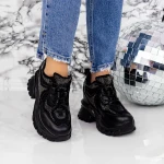 Női sportcipő platformmal 2SZ2 Fekete » MeiShoes.ro