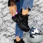 Női sportcipő platformmal 2SZ2 Fekete » MeiShoes.ro