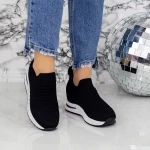 Női sportcipő platformmal 2KDN8 Fekete » MeiShoes.ro