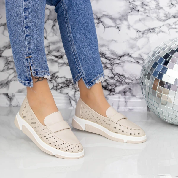Női alkalmi cipő 2KM1 Bézs » MeiShoes.ro