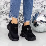 Női sportcipő platformmal 2SZ5 Fekete » MeiShoes.ro