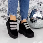 Női sportcipő platformmal 2SZ7 Fekete » MeiShoes.ro