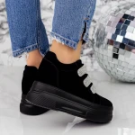 Női sportcipő platformmal 2SZ7 Fekete » MeiShoes.ro