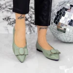 Női balerina cipő 6088 Zöld » MeiShoes.ro