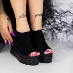 Női platform szandál 2W58 Fekete » MeiShoes.ro