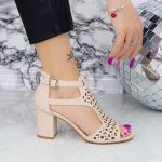 Vastag sarkú szandál 2XKK98 Bézs » MeiShoes.ro