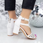 Vastag sarkú szandál 2XKK98 Fehér » MeiShoes.ro