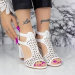 Vastag sarkú szandál 2XKK98 Fehér » MeiShoes.ro