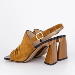 Vastag sarkú szandál K4340-3722C Világosbarna » MeiShoes.ro