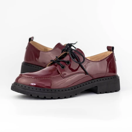 Női alkalmi cipő 2211G01 Burgundia » MeiShoes.ro