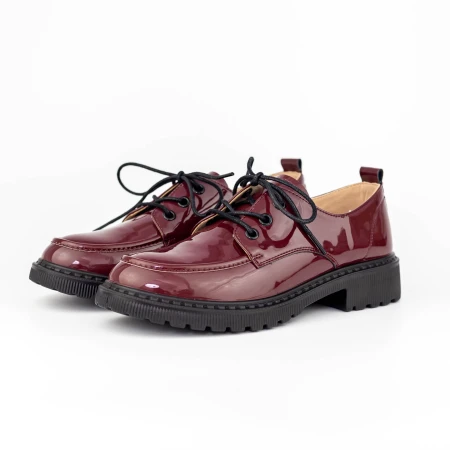 Női alkalmi cipő 2211G01 Burgundia » MeiShoes.ro