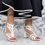 Vastag sarkú szandál 2XKK95 Fehér » MeiShoes.ro