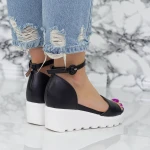 Női platform szandál LM358 Fekete » MeiShoes.ro