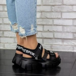 Női platform szandál 2WL106 Fekete » MeiShoes.ro