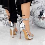 Női szandál sarok és platform 2YXD81 Ezüst » MeiShoes.ro