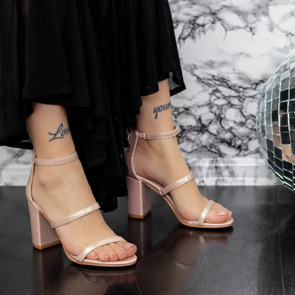 Vastag sarkú női szandál 2XKK38 Pezsgő » MeiShoes.ro
