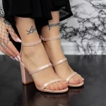 Vastag sarkú női szandál 2XKK38 Pezsgő » MeiShoes.ro