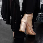 Vastag sarkú női szandál 2XKK38 Pezsgő » MeiShoes.ro