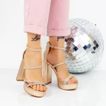 Női szandál sarok és platform 2XKK77 Pezsgő » MeiShoes.ro