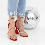 Vastag sarkú női szandál 2BD35 Piros » MeiShoes.ro