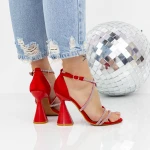 Vastag sarkú női szandál 2BD35 Piros » MeiShoes.ro